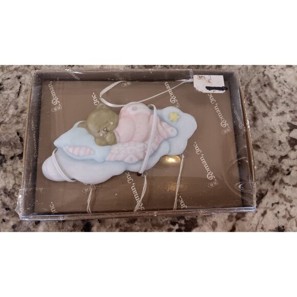 Like New 1997 Roman, Inc Baby Girl Bear Ornament Roselle Illinois USA BOX #84101 - Picture 5 of 5